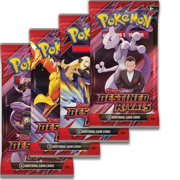 CrazyBuy Pokeémon TCG New Series: Scarlet & Violet—Destined Rivals 4pcs Booster Pack