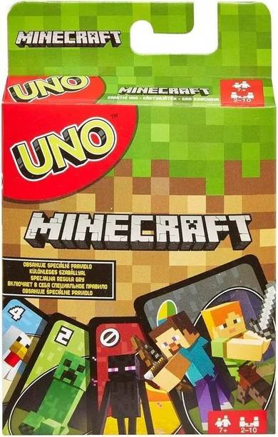 Zokio UNO MINE CRAFT Card Game Videogame-Themed Collectors Deck For Kids & Adults.
