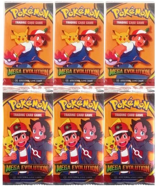 Gift Collection 48 Card(6 Pack) Pokemon Mega Evolution Playing Cards Game Booster Trading Card