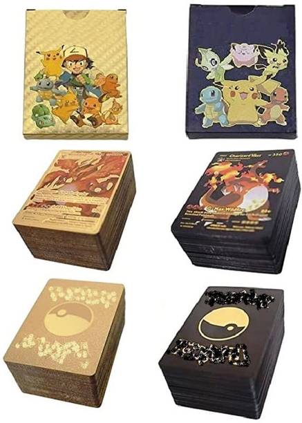 WOYR 2 Set 55pc each Pokemon TCG Black and Golden V Series Vmax Gx Playing Card