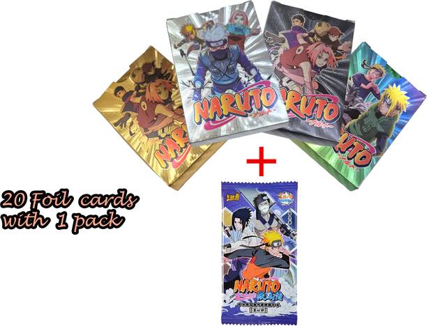 एंसिएंटकर्ट Naruto Mix Rainbow Black Gold Silver PVC set of 20 cards with 1 pack