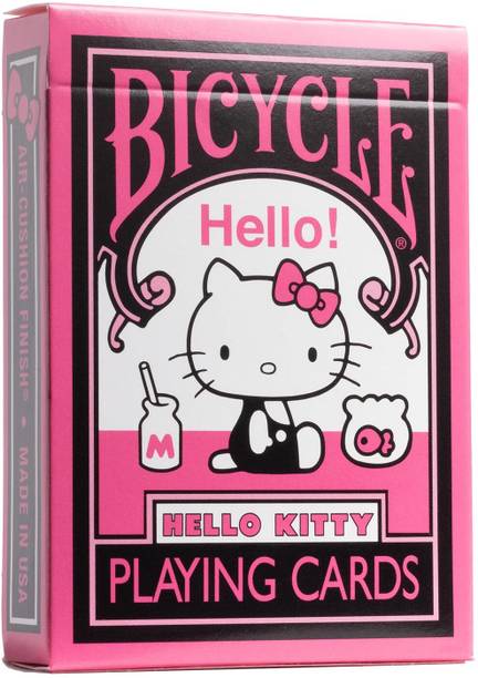 Bicycle Hello Kitty Playing Cards, Black & Pink, 1 Deck