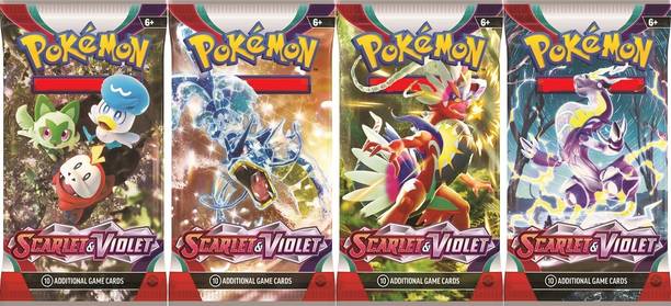 CrazyBuy Pokemon Playing Card New Addition Scarlet & Violet 4 Booster Pack