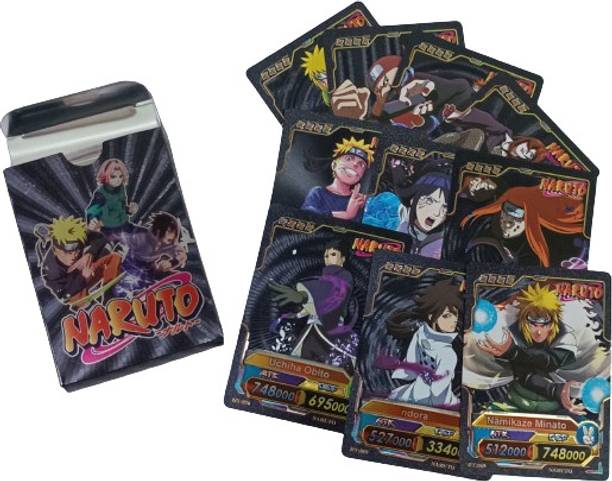 CrazyBuy Waterproof Playing Cards NARUTO 55 PCS Black Foil Cards For Kids