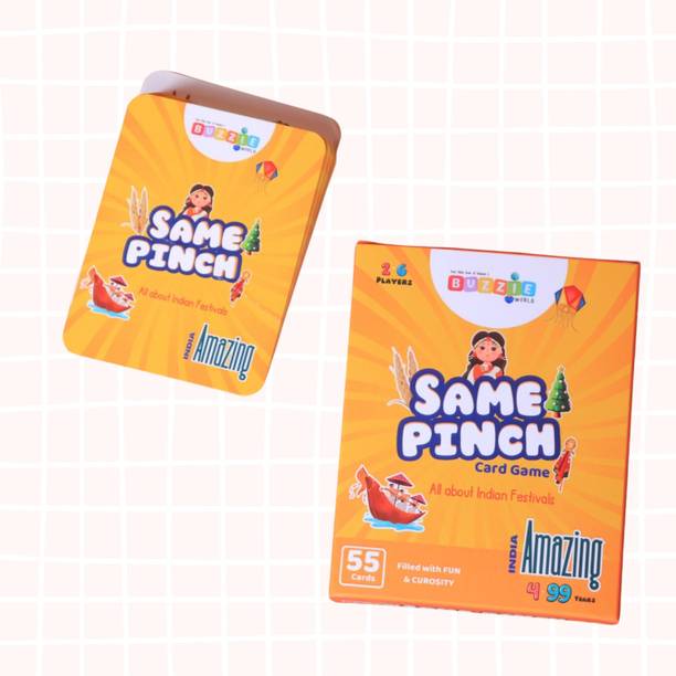 Buzzie World Same Pinch Family Card Games for 4-9 Years Kids, Fun card game for - 2-8 player