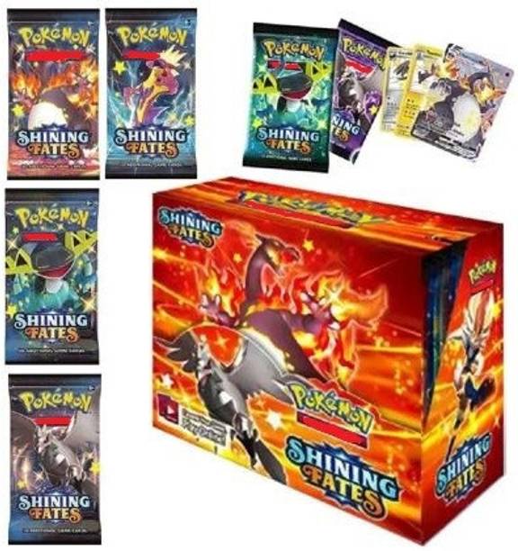 CrazyBuy NewPokeMon Shining Fates New Series 36 Booster Pack Playing Card Game for Kids