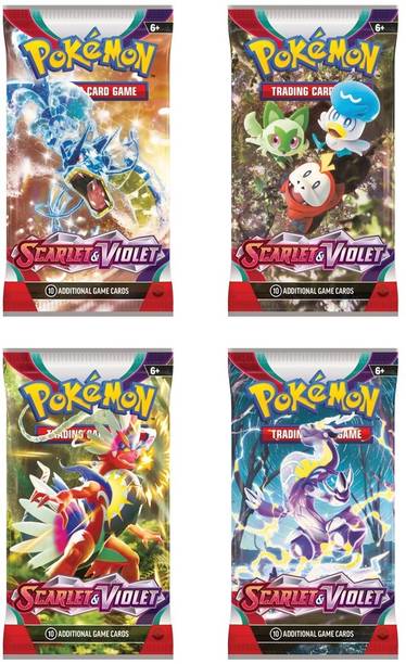 TCG Playing cards Scarlet & Violet 4 packs box set