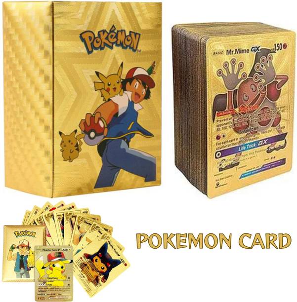SHINI LIFESTYLE Waterproof Golden Pokémon Card Set - 55 Different Cards | Perfect for Fans