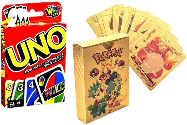 saburi 108 UNO Matching Card Game And 55pcs Pokemon Gold Card Box V Series