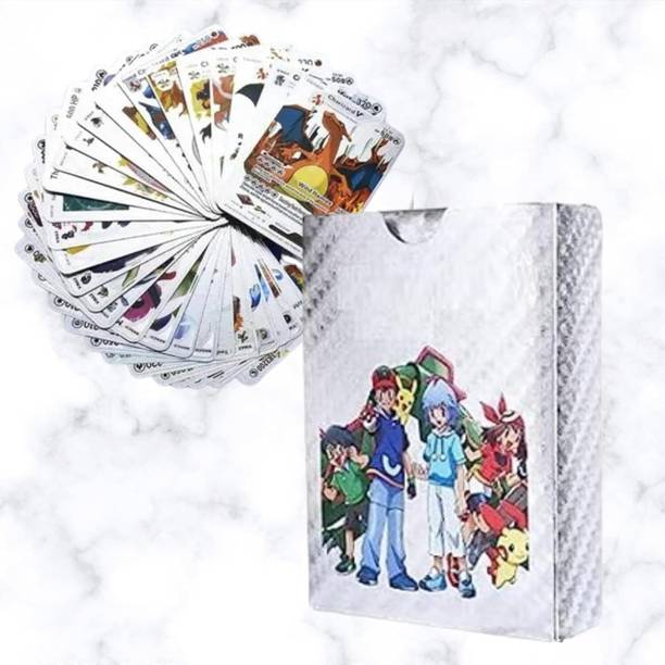 radhey preet Premium Silver Foil 55 Rare Pokemon Card Game Set, RP1442