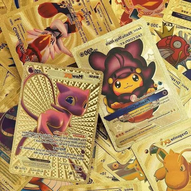 Craveon Golden Poki Playing Foil Card Assorted ( 55 Cards De Premium Cards)
