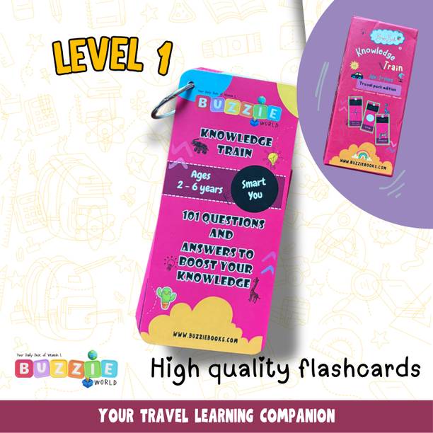 Buzzie World GK Cards Knowledge Train Level 1 for Kids Card for Brain Development Age 2-5 yrs