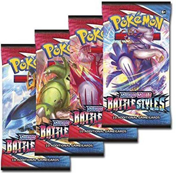 Honch Pokémon Sword & Shield Battle Styles 4 booster packs (Multicolor)