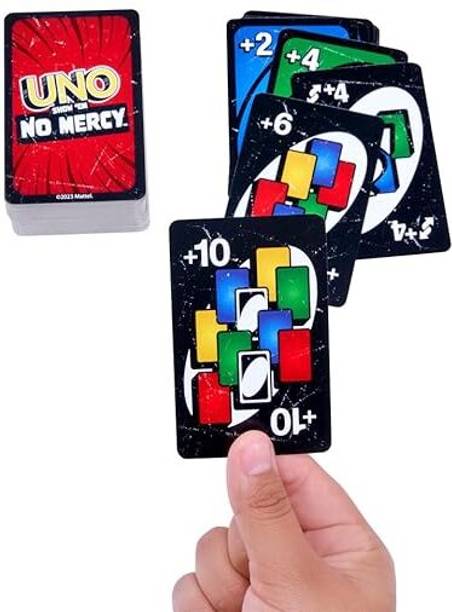 Taabar Mattel Games ​UNO No Mercy Card Game for Kids