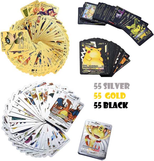 TCG Gold Silver Black Foil Plastic Shinning Cards Set of 165