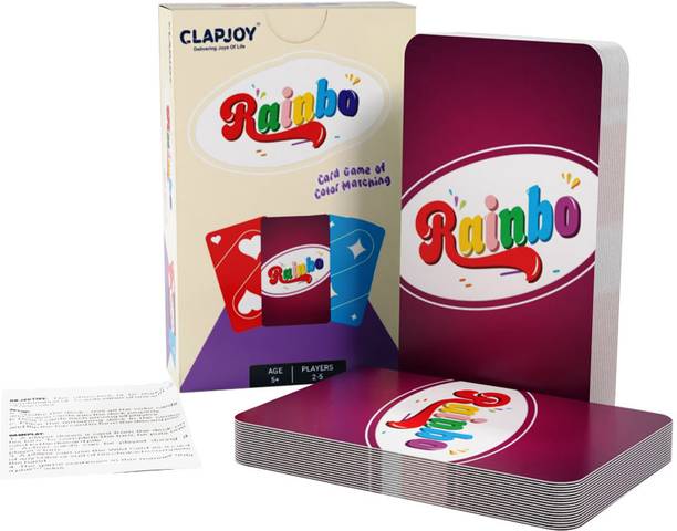 Clapjoy Rainbo Family Fun Card Game for 2-5 Players | Pack of 71 Cards