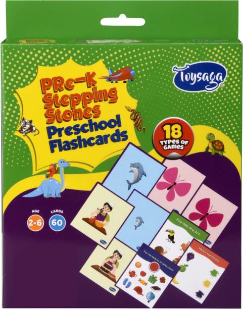Toysaga Pre-K Stepping Stones Brain Boosting 60 Flash Cards