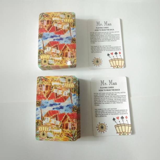 R.s.Magic Tricks Spy Mr. Man (Pack of 2 Deck) Cheating Playing Card Marked Card Magic Multi Color