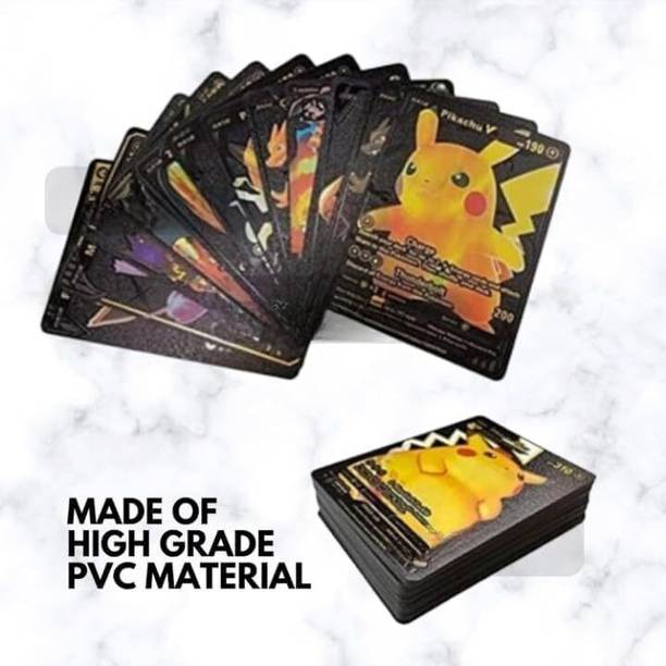 Zokio 55pcs Collectible Pokemon BLACK Card Box V Series Vmax Gx Playing Card FOR .KIDS