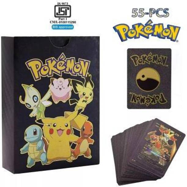 Zinnia card for kids , 55 PCS Gold Foil Card of pokemon , card toy for kids