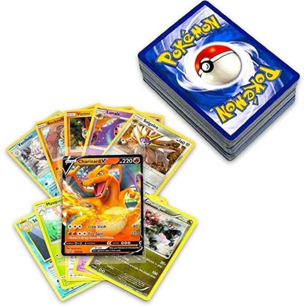 Turners Prime Pokemon Cards Pack of 50 Pcs All Characters Pikachu Charizard Cards
