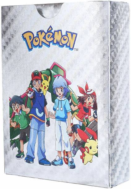 Craveon 55 PCS Silver Pokémon Playing Foil Card Assorted, ( 55 Cards )_NEW1