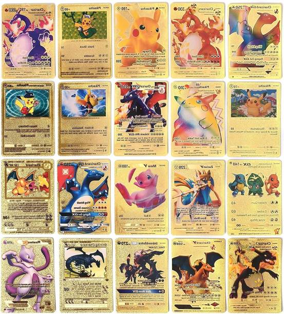 Craveon Poki ( 55 Cards Deck Box ) Golden Playing Foil Assorted Card for Kids-UPDATED67