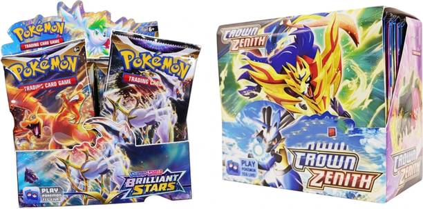 Bestdeals Latest Pokemon Cards , 56 Card Booster TCG Set High HP Playing Pack Deck Box