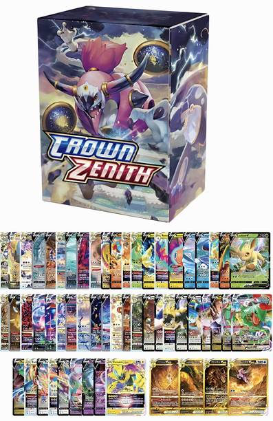 Thrifx Pokémon Trading Cards Pack of 56 Crown Zenith – Holographic, Legendary Cards