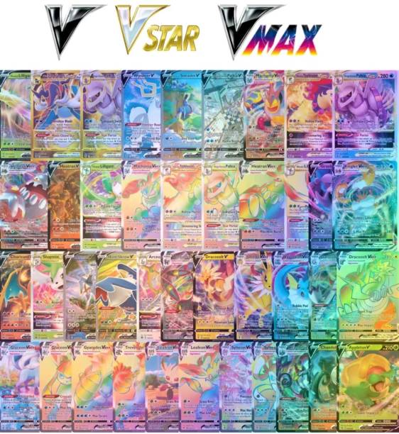 Thrifx Pokemonne cards 100 PCs Vmax Vstar V Gx Basic Cards Booster Box Packs