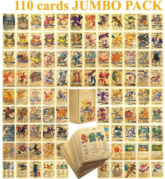 CrazyBuy Playing cards Golden Plastic Shinning cards set of 110 Jumbo pack_new