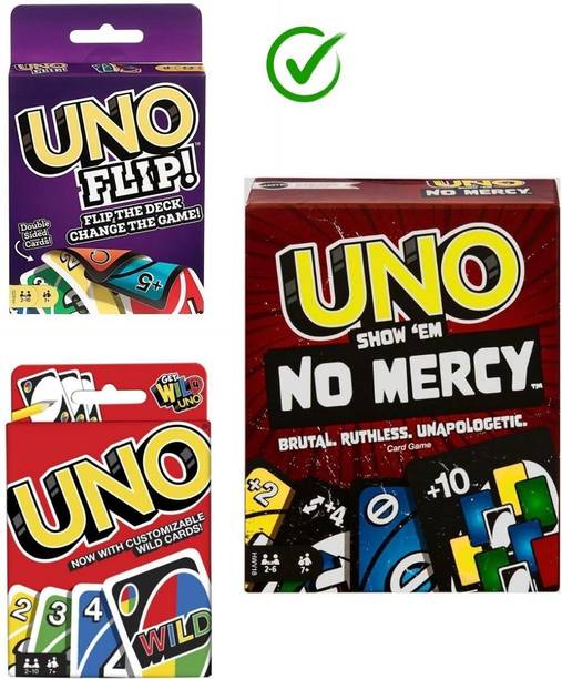 Neptoon Ultimate UNO Combo Pack – 3 Exciting Card Games in One Bundle(Multicolour)