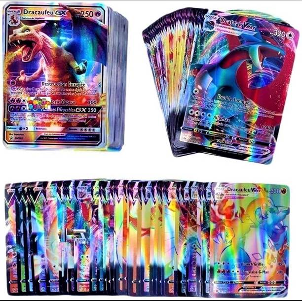 Thrifx Pokemon Cards 100Pcs Basic Gx Vstar Vmax Trainer Cards Booster Box Packs