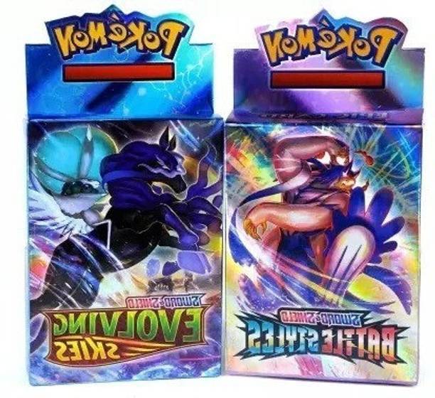 Craveon Pokémon (50 Cards) Sword & Shield Battle Style & Evolving Ski Premium Cards)