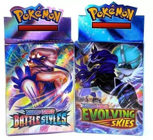 Craveon Pokémon (50 Cards) Sword & Shield Battle Style & Evolving Skies Card (Pack of 2)