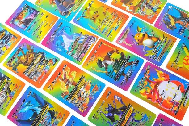 littlewish Pokemon card for kids green colour 55 pcs