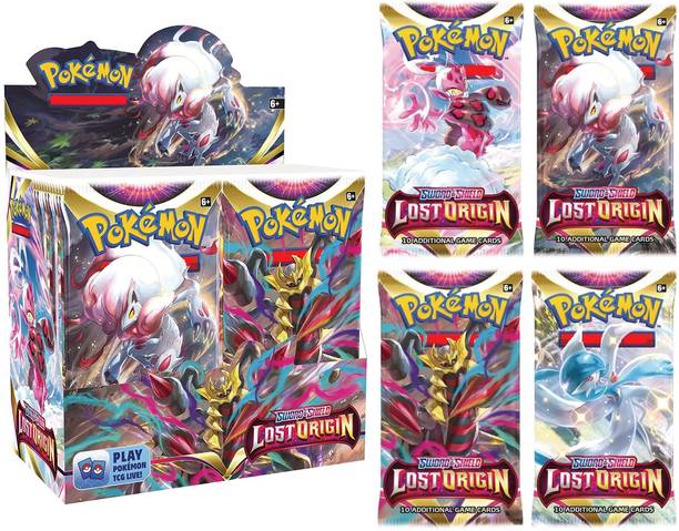 CrazyBuy Pokemon Sword & Shield Lost Origin Booster( Vstar,Vmax,V & basic card)pack of 36