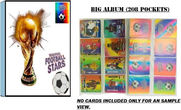 CrazyBuy FOOTBALL STAR CARD BINDER ALBUM WITH 208 POCKETS HIGHT QUALITY ALBUM