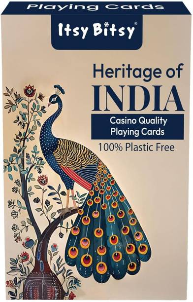 LITTLE BIRDIE Heritage of India Playing Cards | Peacock Design | 1 Pack