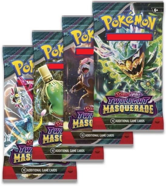 CrazyBuy Pokeémon TCG New Series: Scarlet & Violet—Twilight Masquerade 4pcs Booster Pack