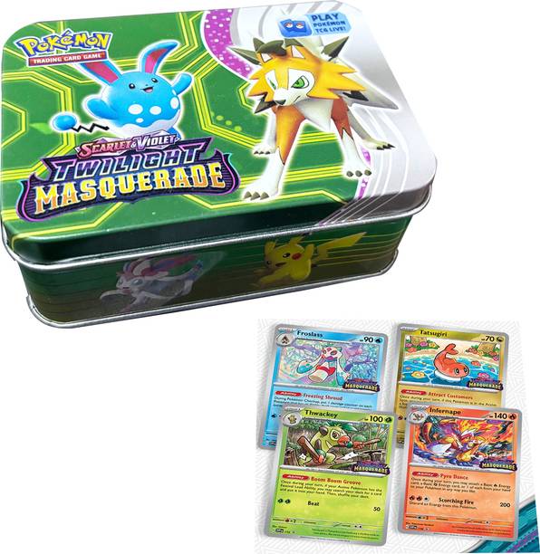 SALPITOYS Poké-mon Scarlet & Violet—Twilight Masquerade 42 Cards tin box