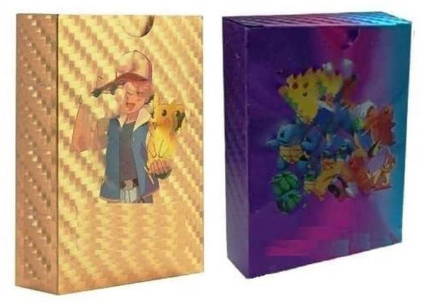Gift Collection 2 Set Of Waterproof 55pcs Each Pokemon Card Box V Series Vmax GX Playing