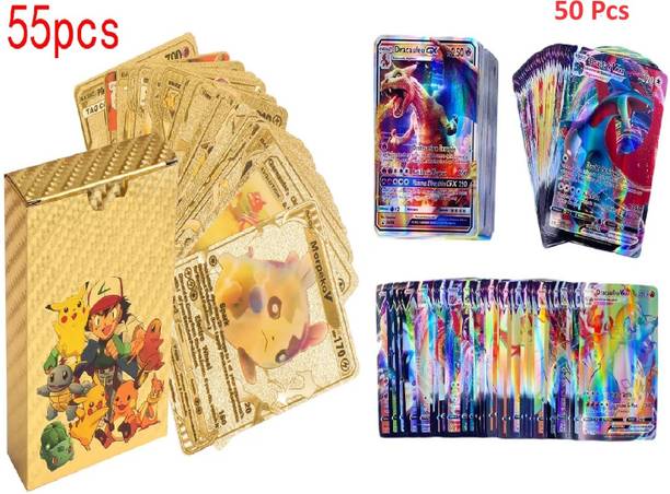 BUKU Pokemon cards Golden 55 Gx Vstar Vmax Cards 50 pcs Trainer Energy Booster Pack