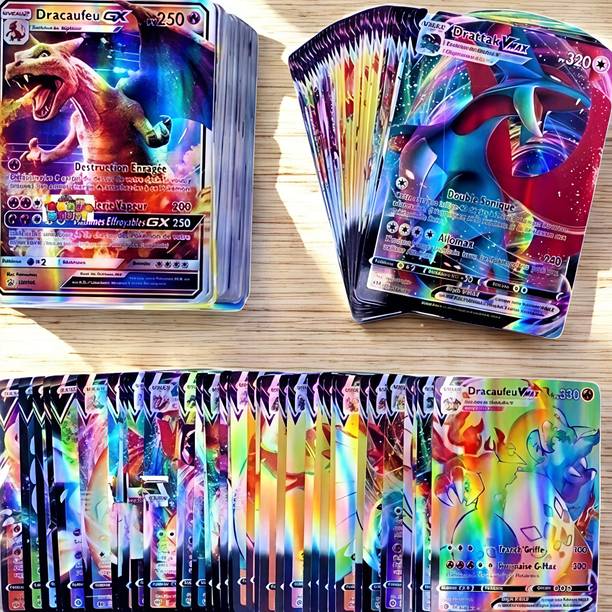 Thrifx Pokemon Cards 100Pcs Basic Gx Vstar Vmax Trainer Energy Cards Tcg Booster Pack