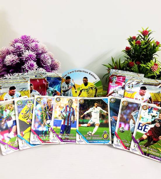 Thrifx Premium Football Cards 2023-24 Edition 50 Pcs Euro World Cup Cards (Pack of 6)
