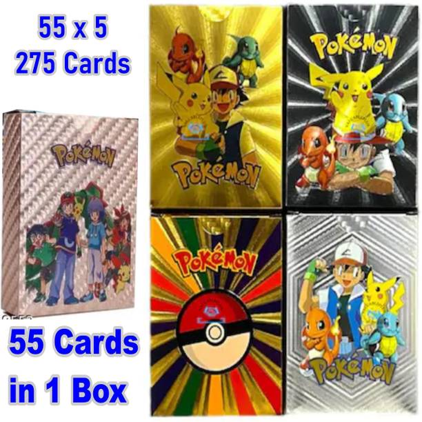 SHUANG YOU Pokemon Card 5 Colour Set For Kids Playing Card, ( 55x5=275 Cards )