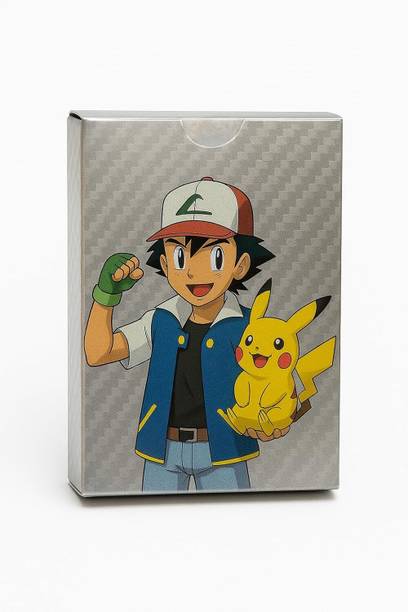 DANDLES Premium Silver Foil Shiny Pokémon Card Game Set 55 Cards VMAX GX VSTAR For Kids