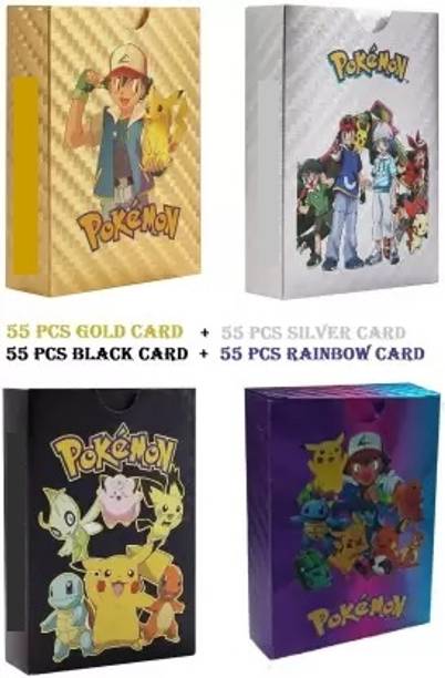 क्रेज़ीबाय Playing Cards 55 Gold, 55 Silver, 55 Rainbow & 55 Black (Set Of 220 Cards)