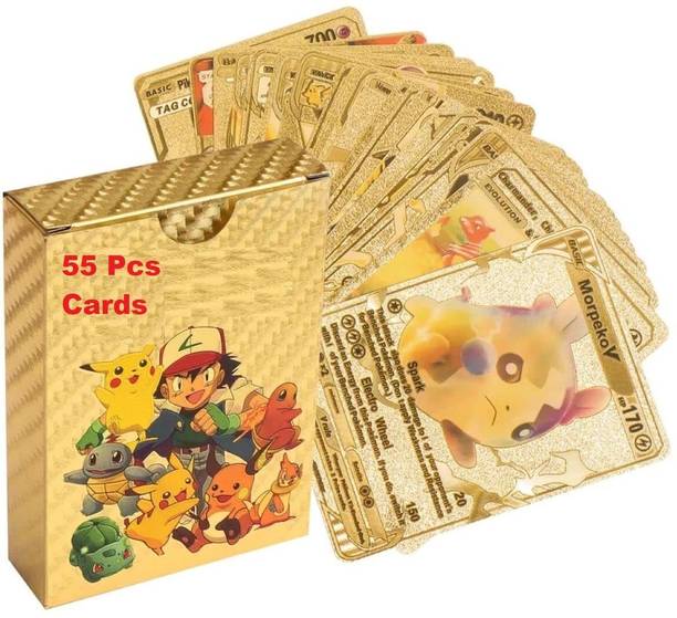 BHAGIRATHI MALL 55 PCS Gold Foil Card Assorted Cards TCG Deck Box - V Series Cards Vmax