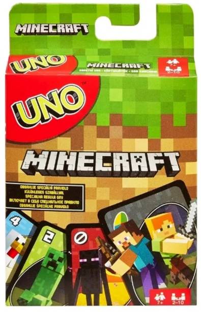 Gift Collection UNO Minecraft Card Game Videogame-Themed Collectors Deck for kids & family Game